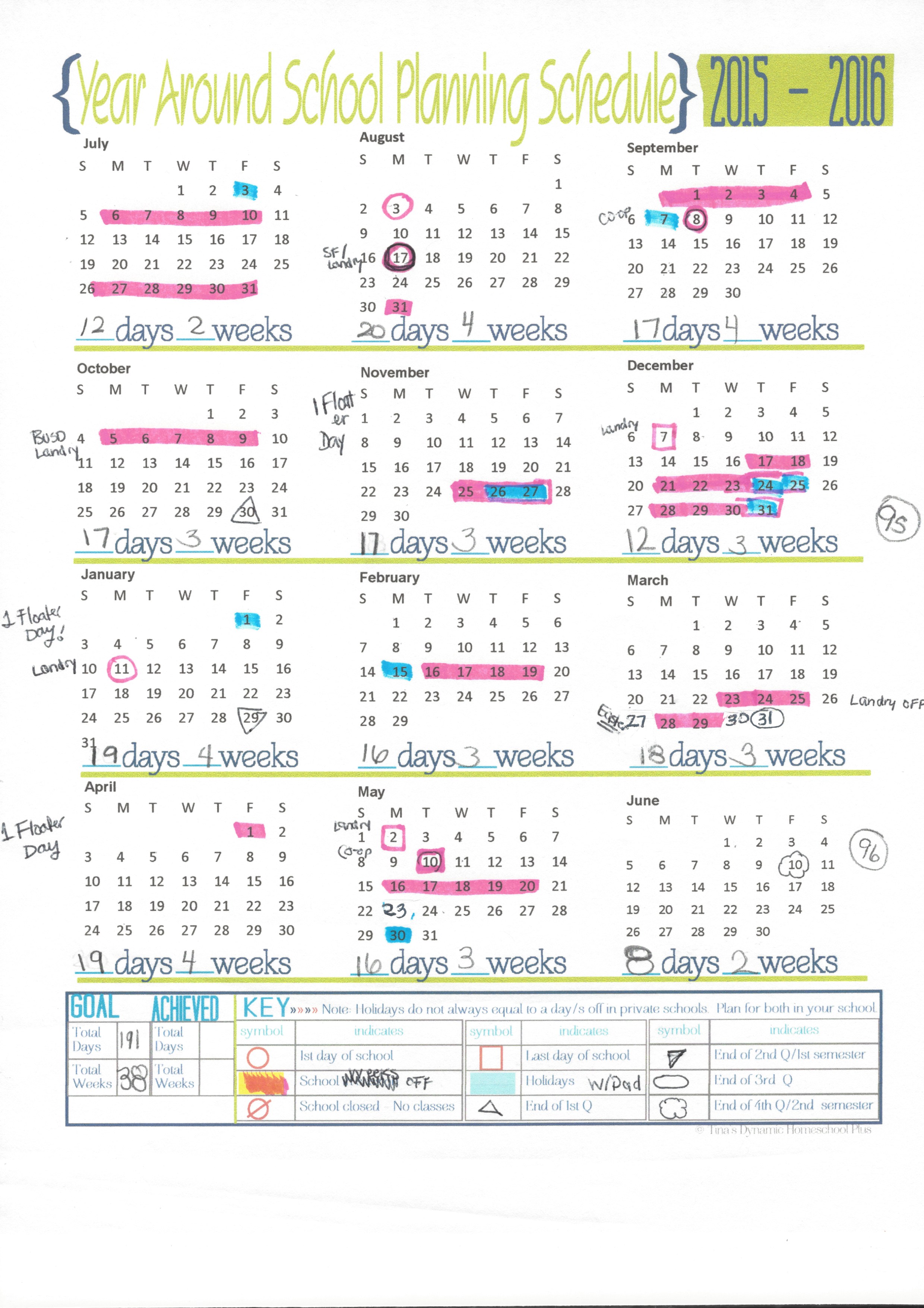 Planning My Homeschool Year Year at a Glance Journal of a Busy Mom